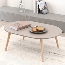 I CAN COMPANY 橄欖色900 LPM實木腳茶几, 灰米色