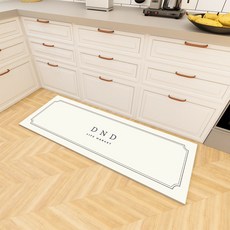 DND마켓 방수 PVC 오염방지 주방 발 매트, 아이보리, 1개