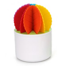 JHCompany色彩繽紛仙人掌花盆矽膠杯墊, 白色的