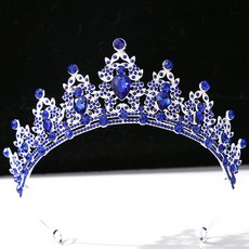 Estella自助婚紗新娘水晶髮飾aww520, 1個, 藍色