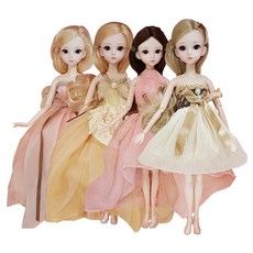 Aga Plus 球形關節娃娃 4 件套, 30cm, Cecil+Carol+Lisa+Noel