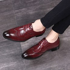 ARTCOM 男士手工經典雙色奢華雕花皮鞋 Fa0081