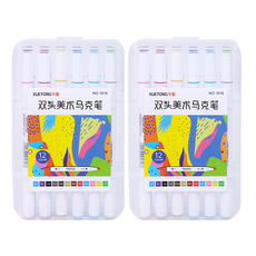 Dong-A Pms Donga PMS 雙標誌筆記號筆 12 色, 混色, 2個