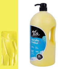 Mont Marte 蒙瑪特 darumi丙烯酸油漆散裝2檸檬黃色, 1 種顏色, 2L