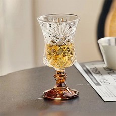 法式瑪爾斯 水晶立式迷你葡萄酒香檳杯 棕色, 1個, 120ml