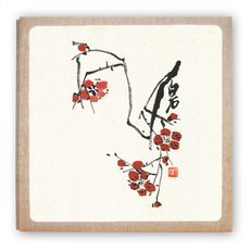 Star 東方風格相簿 04 紅梅花 32.5 x 33.5 cm, 40張, 黑色(內頁)