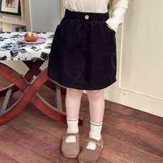 Starbean 女童燈芯絨鬆緊帶裙