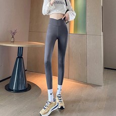 女款素色高腰內搭褲