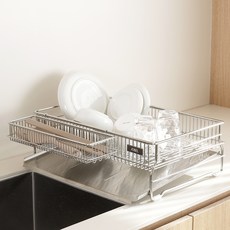 Sobel Haven 全304不鏽鋼壓花基本款碗盤瀝水架 正面, 1層, 1個, 混合顏色