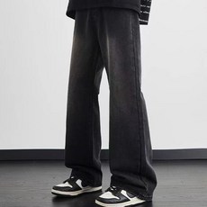 JTL 男款鬆緊腰帶休閒靴型牛仔褲