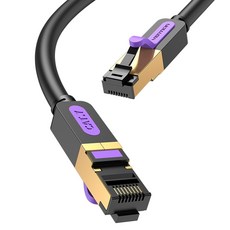 VEnTIOn 威迅 扁線 CAT.7 網路線 網路線 SSTP 10Gbps, 黑色, 1條, 1.5m