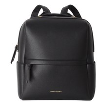 Bana Bana 女款素色方形後背包, 黑色