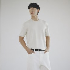 Mind Bridge 男款涼爽棉質圓領短袖針織衫 MXKT3121