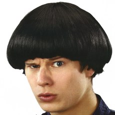 派對讚 鍋蓋頭派對假髮, 1個, 黑色