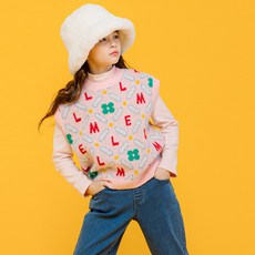 ILoveJ 女童M號牡丹花保暖針織背心