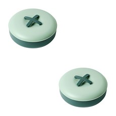 Ants 彩色按鈕多用途分隔廚房收納盒 綠色, 2個