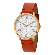 Q&Q 皮革手錶 AA37J-117Y