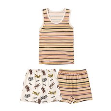 withorganic 孩童印花背心+四角內褲2入組