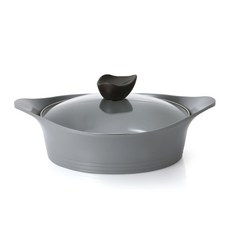 NEOFLam 耐用富林 雙耳淺湯鍋 古典灰, 24厘米, 混色