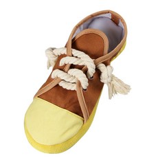 其讓寵物瀏覽拖輪鞋狗玩具 21 x 8.5 x 10cm, 棕色 + 黃色, 1個