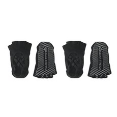 Asana 華夫格交叉綁帶防滑半指襪2件組