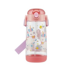 Skater 兒童彈蓋式吸管水壺, 粉色獨角獸, 480ml, 1個