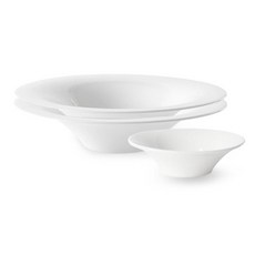 PRELUDE Neo Bone義大利麵盤 24.5cm+Regency小菜盤 14cm組, 白色, 1組, 2個義大利麵球+配菜