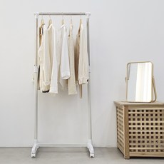 Bandi&home 鐵製移動式實用吊衣架 500, 白色