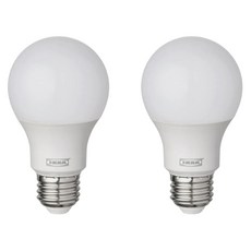 이케아 RYET LED 전구 E26 470 루멘 2p, 전구색, 2개