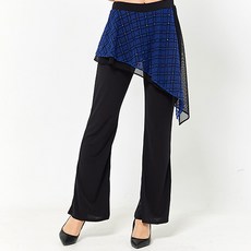 dancedome 花瓣雙層圍裹褲 LDP19800, 藍色