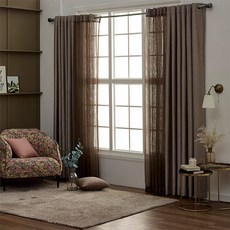 韓國 amante Dandy 雞眼遮光窗簾, 棕色