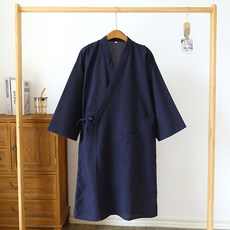 언헤브 루즈 타이 와플 샤워가운 M, 02 네이비블루, 1개