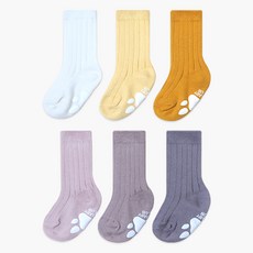 HI BABY CLUB 孩童粉彩長羅紋襪 6件組