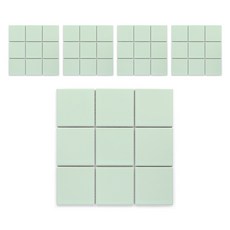 모네스페스 자기질 모자이크타일 100mm, 그린 무광, 5개