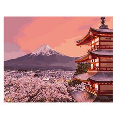 로디즌 명화 그리기 DIY 세트 40 x 50 cm, 봄 중국건물, 1개