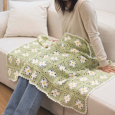 yarna 해피코튼 데이지블랭킷 DIY패키지, 그린(실), 랜덤발송(부자재), 1세트