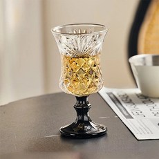 法式瑪爾斯水晶立式迷你葡萄酒香檳杯 黑色, 1個, 120ml