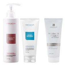 LORDELIA 損傷護理洗髮精 500ml+保濕護髮素 200ml+角蛋白深層護髮素 200ml, 1套