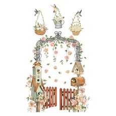 半島良品 DIY無痕創意牆貼壁貼, 雙拼 蟬鳴鳥靜