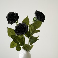 FLOUSE 302 人造黑玫瑰, 黑色, 6個