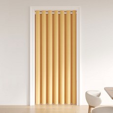 G&Y 防風隔熱三層素色遮光門簾, 黃色