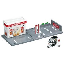 TAKARA TOMY 新城鎮 比薩店 附小車 TW90662, 1套