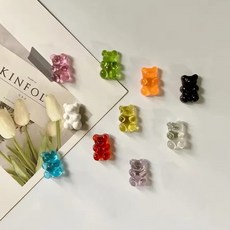 더플로우커머스 귀엽고 컬러풀한 곰 친구들 냉장고 장식용 자석 10종, A세트