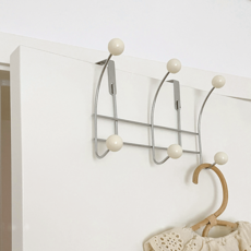 DEMIMOOD 奶油色3孔掛式門後掛鉤, 1個, 象牙白