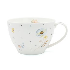 WEBSELL 韓文碗 ㅎ字形把手拉麵碗, 白色, 1個