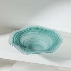 아메리칸로드 샤베트 웨이브 다용도 플레이트 유리접시 HR2200, 화이트, 1개