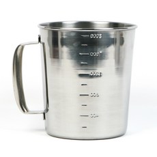 烘焙不鏽鋼刻度量杯, 1個, 單一顏色, 2000ml
