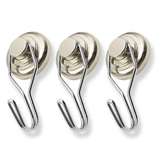 WISEDAY 旋轉磁鐵環掛勾 3入, 單色, 1套