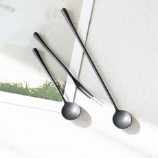 카모메키친 웨이브 커트러리 티타임 3종 세트, 1세트, 블랙