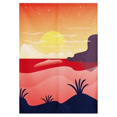 Vinterior 氣氛夕陽含桿雙開式隔間窗簾, TYPE 06